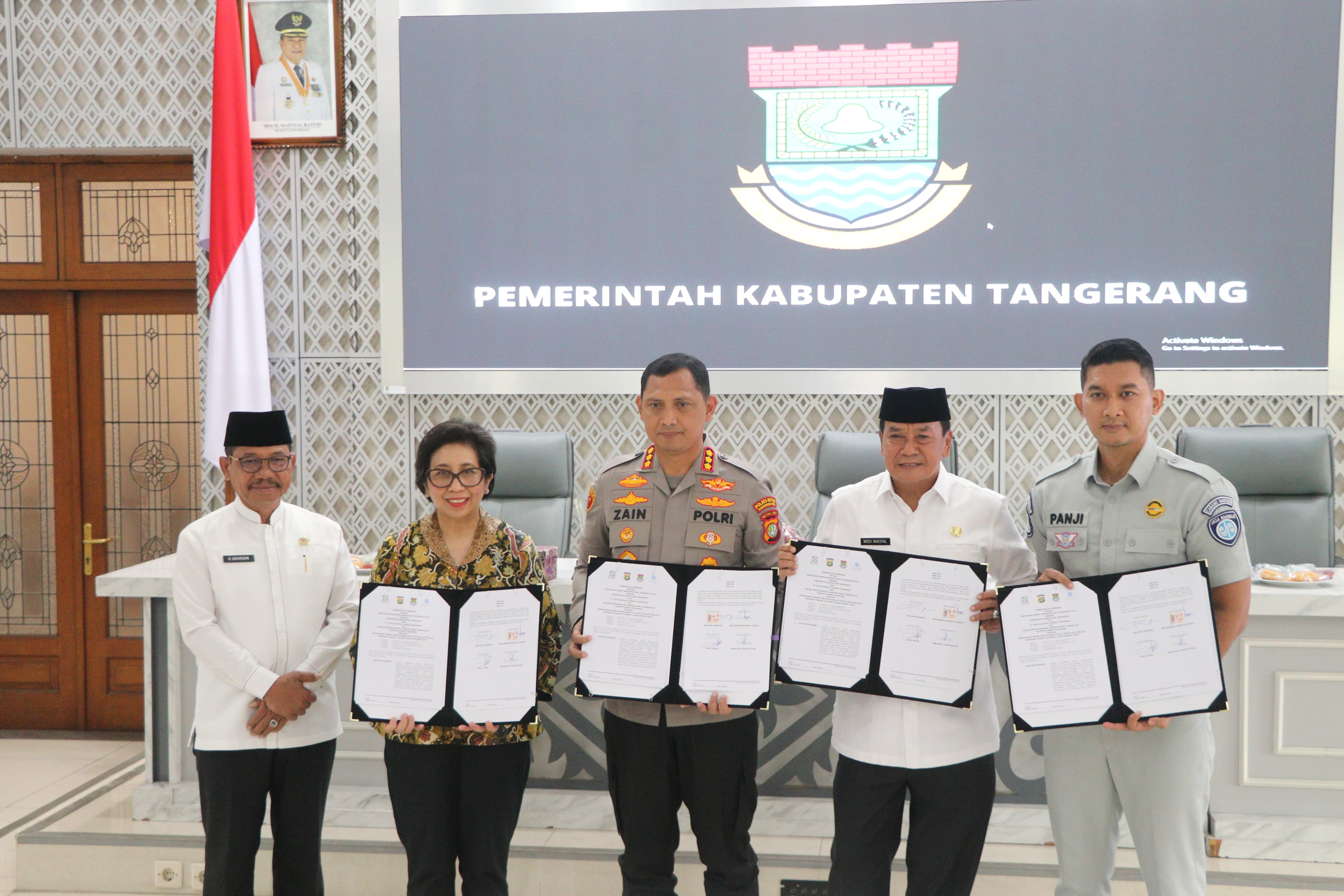 Polres Metro Tangerang Kota-Jasaraharja hingga BPJS Tekan MoU Penanganan Kecelakaan Lalu Lintas