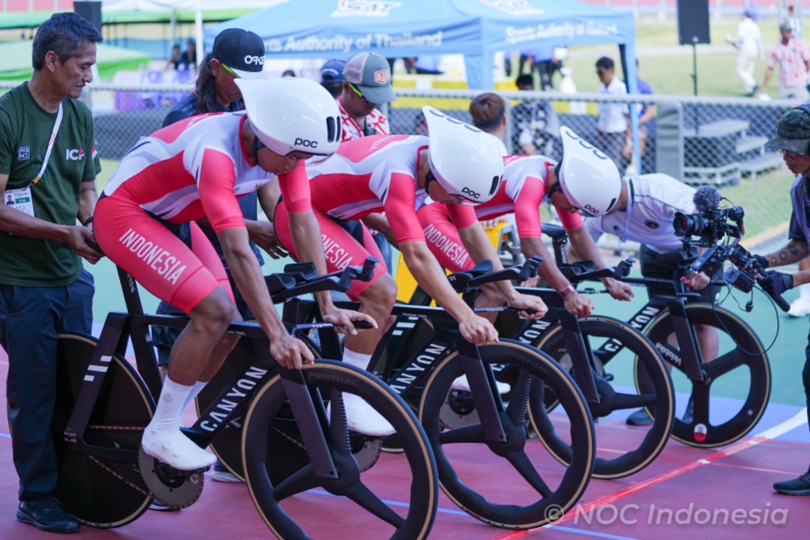 Ada Kendala Teknis Tim Pursuit Putra, Tapi Masih Perunggu Dari Nomor Scratch Putri