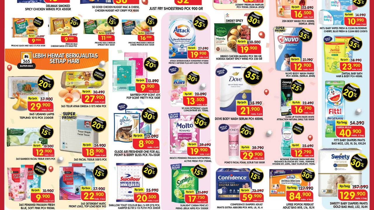 Promo Superindo Hari Ini 9.9 September 2025 Terbaru, So Klin Detergent Rp13 Ribuan 