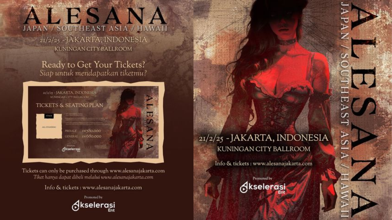 Link dan Cara Beli Tiket Konser Alesana di Jakarta, Dibuka Hari Ini Pukul 10.00 WIB