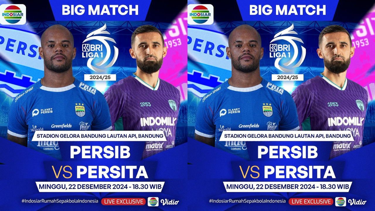 Link Live Streaming Persib Bandung vs Persita Tangerang di Liga 1 Hari Ini 2024, Big Match Pukul 19.00 WIB