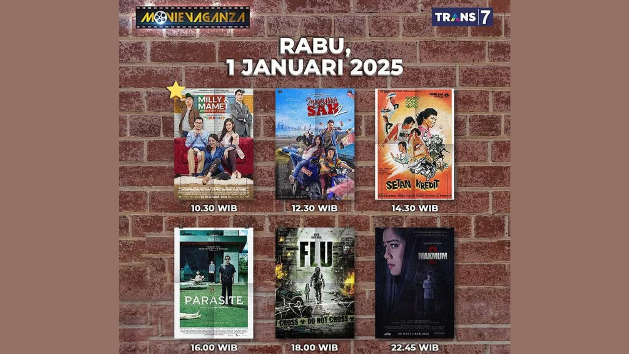 Jadwal Movievaganza Trans7 Hari Ini 1 Januari 2025 Lengkap Sinopsis, Awal Tahun Nonton Film Gratis!