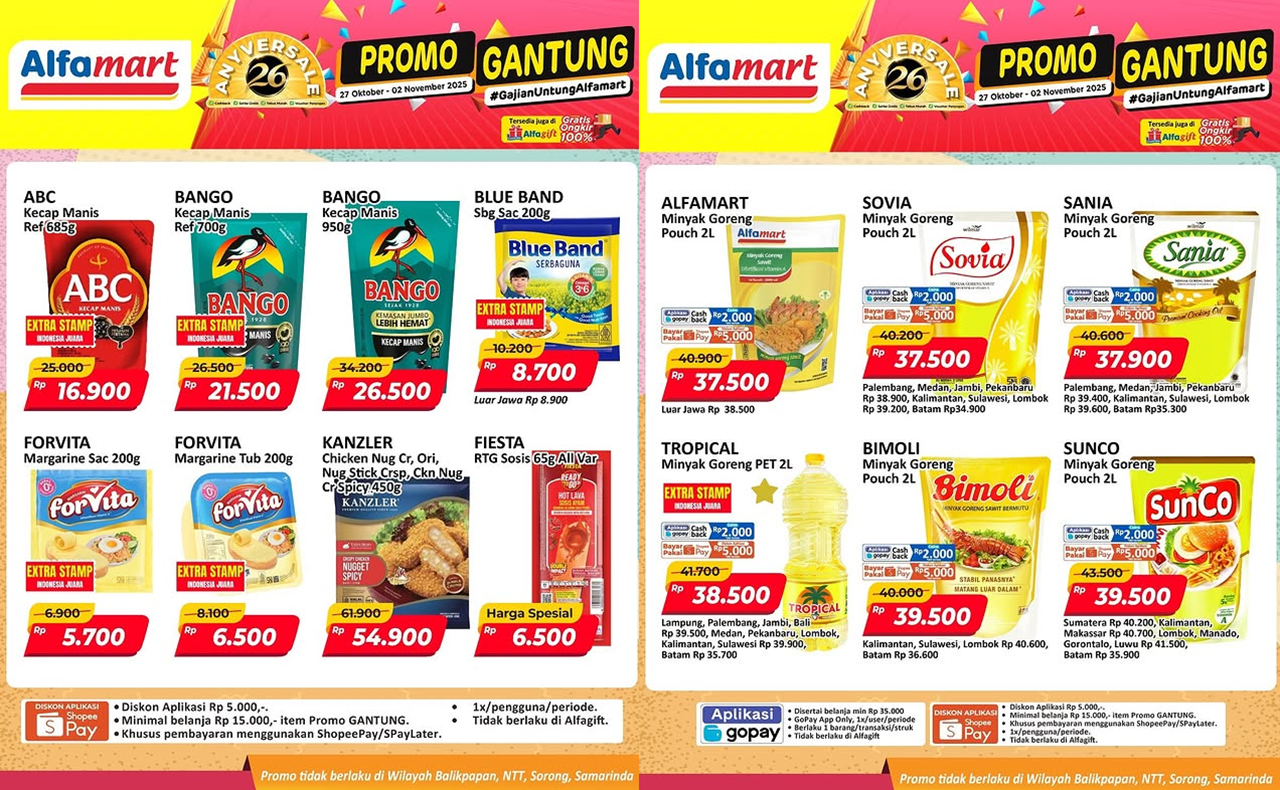 Promo Alfamart Terbaru Minggu Ini 27-31 Oktober 2025, Margarin Forvita Cuma Rp5 Ribuan!