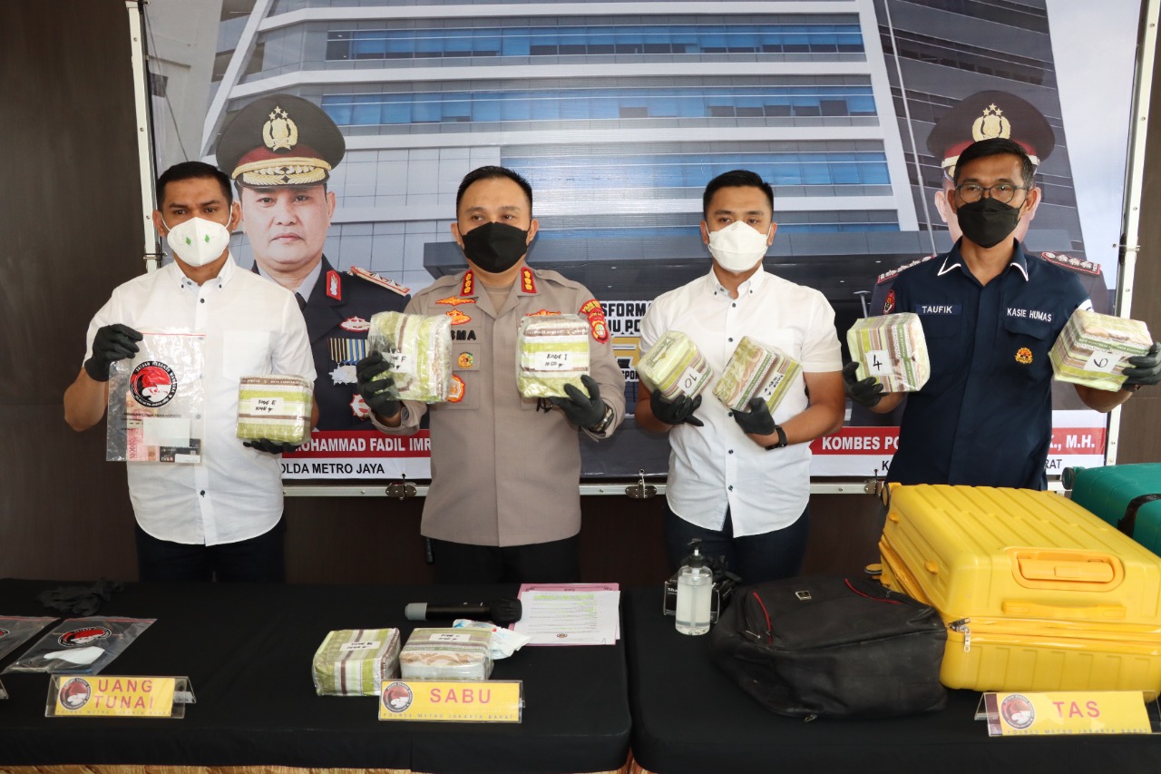 Di Hotel Tanah Abang, Polisi Gagalkan Peredaran Sabu 9 Kilogram Jaringan Malaysia