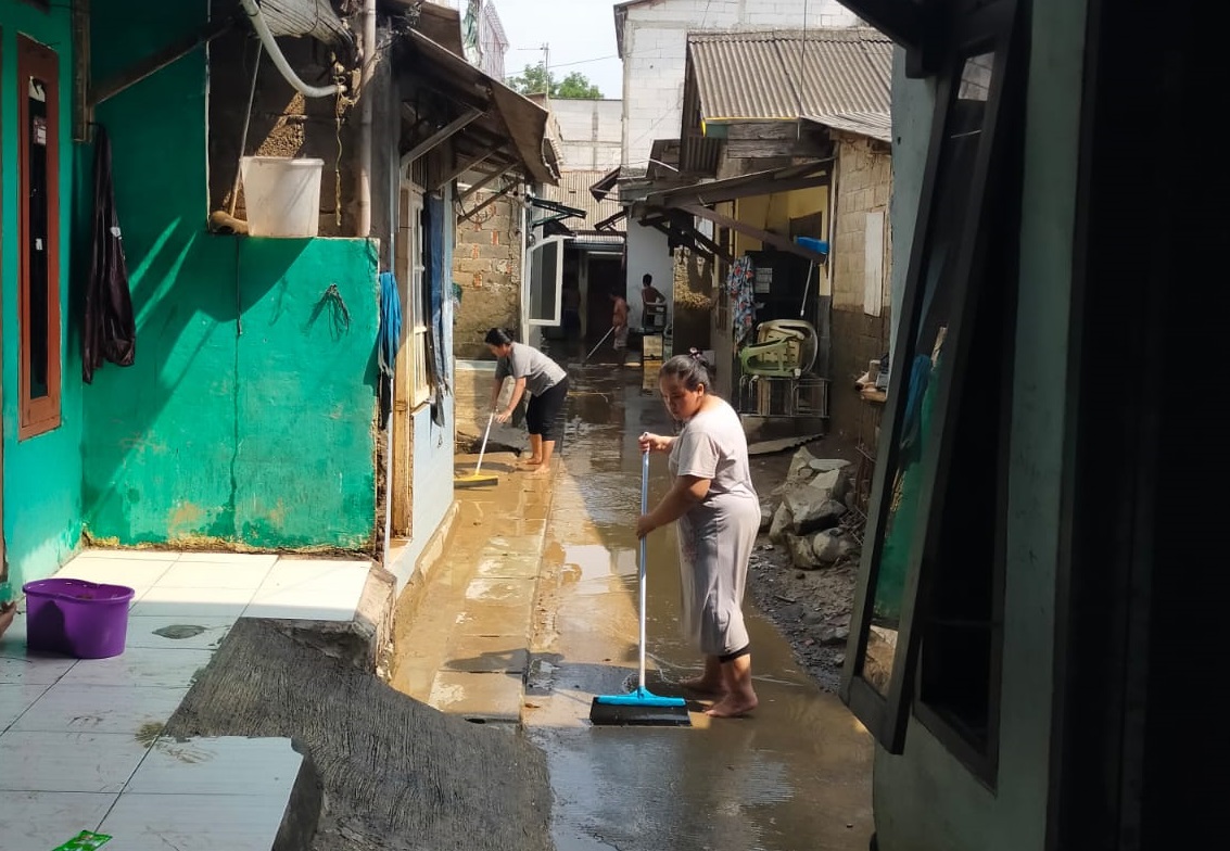 Kali di Bekasi Utara Meluap, 500 Warga Terdampak Banjir