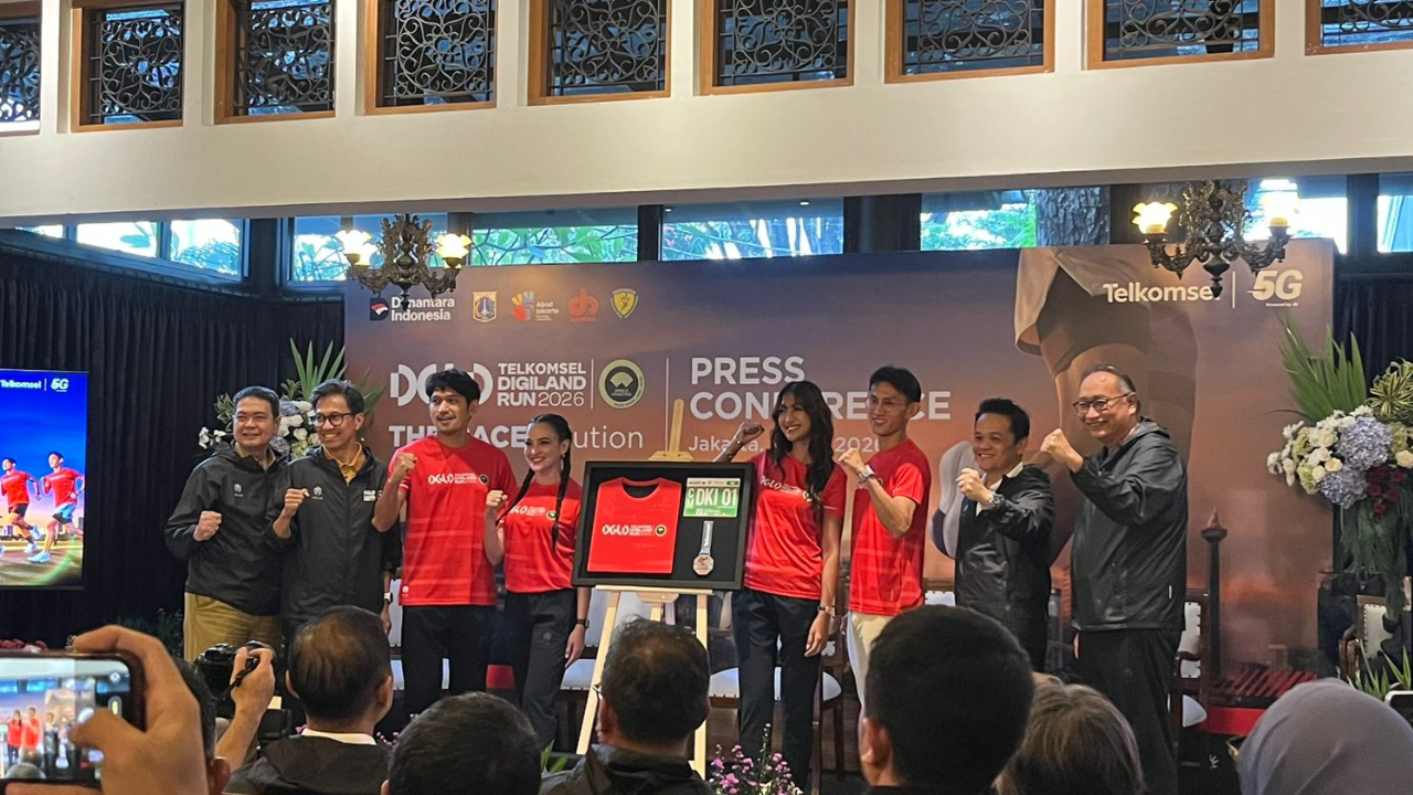 Event Lari Jakarta Telkomsel Digiland Run 2026 di GBK, Kemas Sportainment Berbasis 5G dan AI