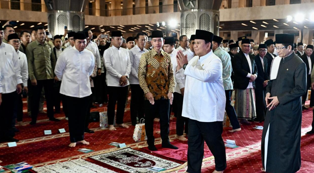 Khidmat dan Penuh Hikmah, Presiden Prabowo Hadiri Maulid Nabi di Masjid Istiqlal