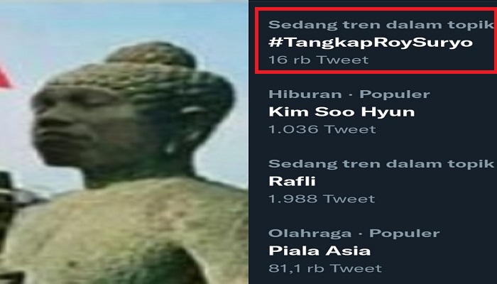Tagar 'Tangkap Roy Suryo' Menggema di Twitter, Foto Patung Buddha Mirip Jokowi Berujung Gaduh?