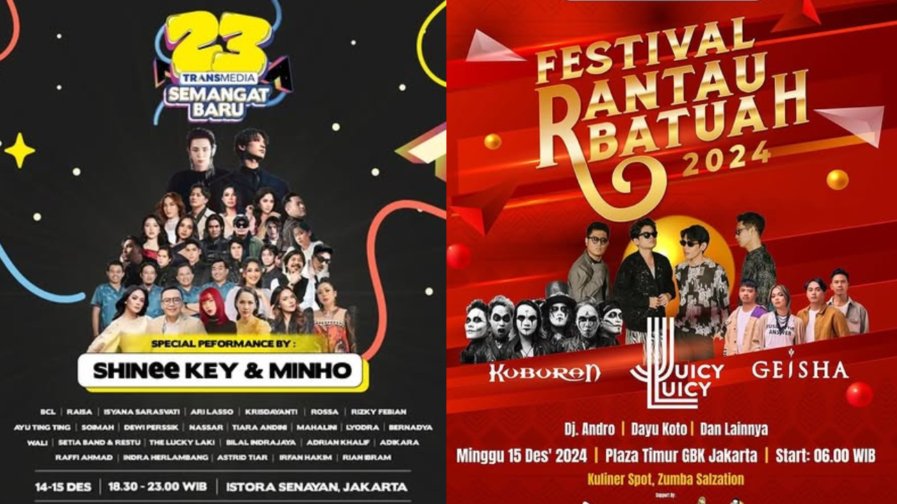 13 Konser Gratis di Jabodetabek Terbaru 13-15 Desember 2024, Ada Key dan Minho SHINee hingga Juicy Luicy!