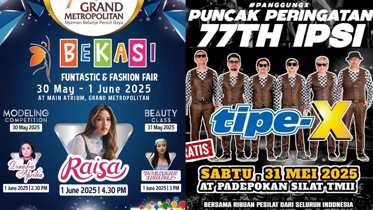 5 Rekomendasi Konser Gratis di Jabodetabek Spesial Long Weekend 30 Mei-1 Juni 2025, Ada Raisa hingga tipe-X