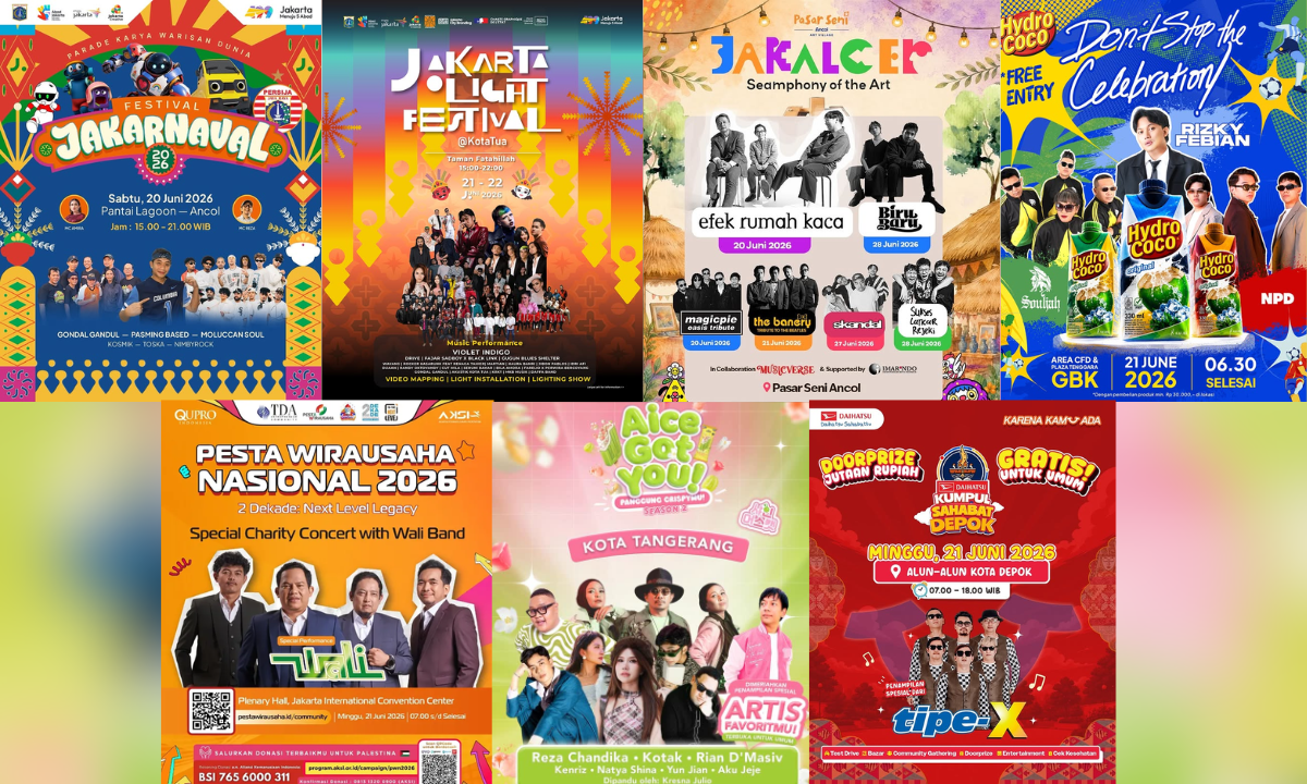 8 Konser Gratis Jabodetabek Akhir Pekan 20-21 Juni 2026, Ada WALI, Souljah, Tipe-X hingga Rizky Febian!