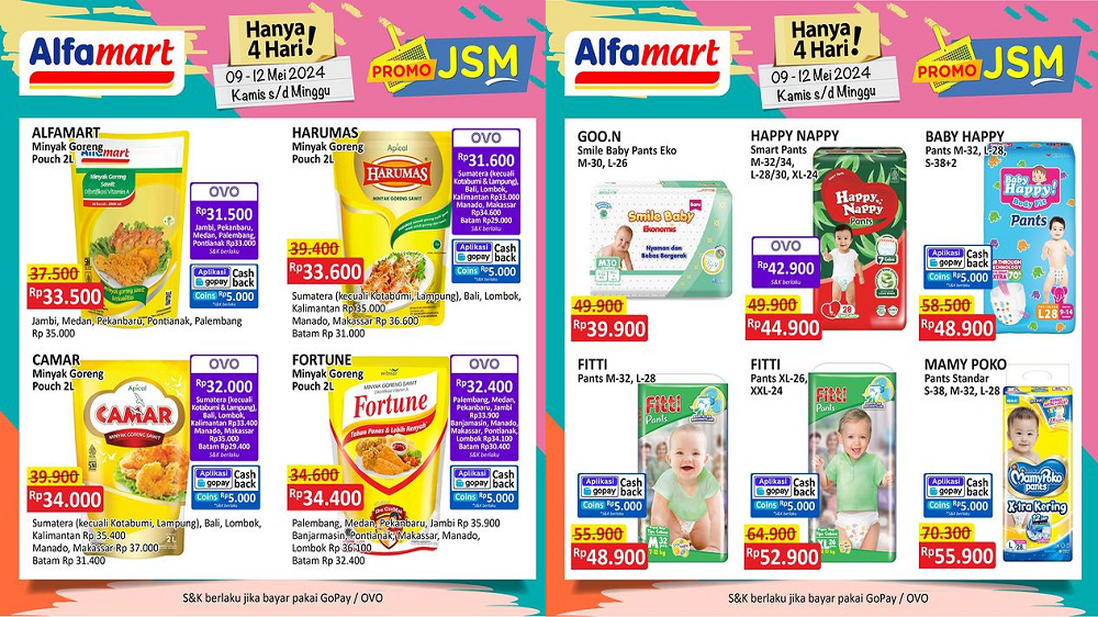 Katalog Promo JSM Alfamart Hari Ini 12 Mei 2024,  Diskon Minyak Goreng hingga Popok Bayi Mulai Rp33 Ribuan