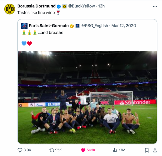 Keras! Dortmund Balas Postingan PSG yang Mengejek Selebrasi Erling Haaland