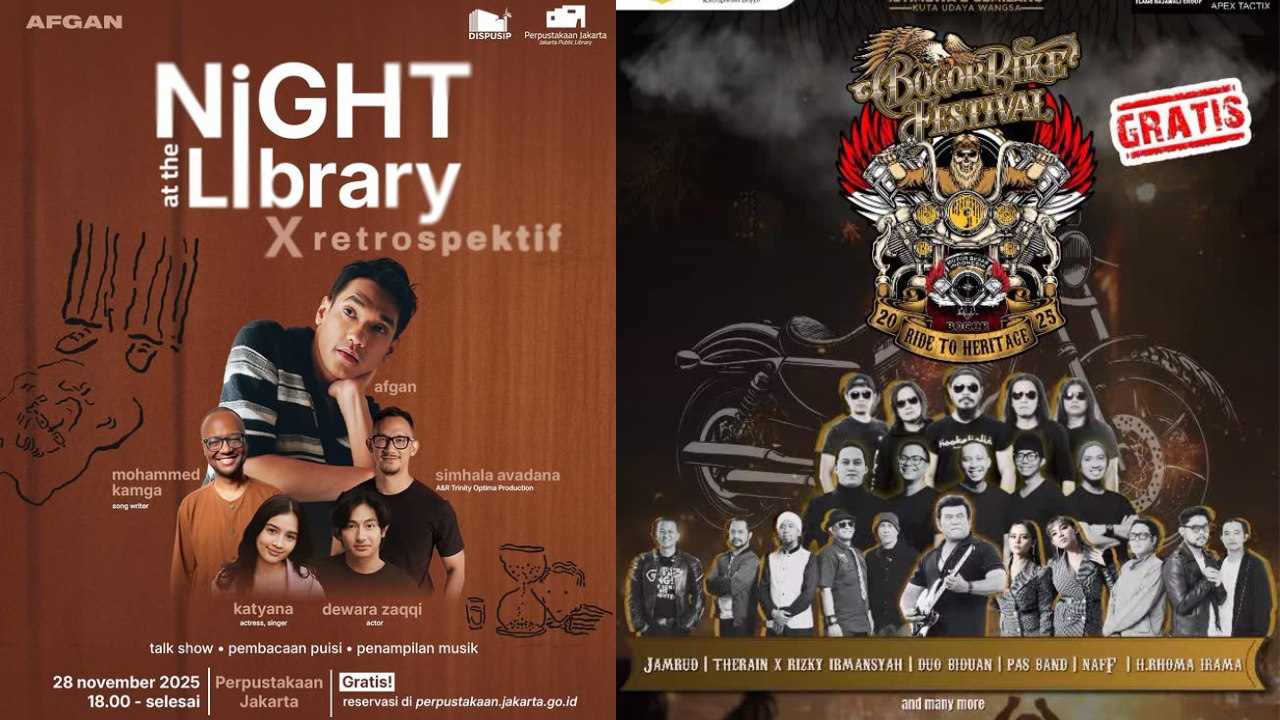 5 Konser Gratis di Jabodetabek Akhir Pekan Terbaru 28-30 November 2025, Seru-Seruan Bareng Afgan hingga Rhoma Irama!