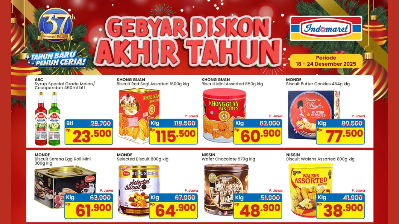 Katalog Promo JSM Indomaret Terbaru 19-21 Desember 2025, Gebyar Akhir Tahun Biskuit Monde Cuma Rp70 Ribuan