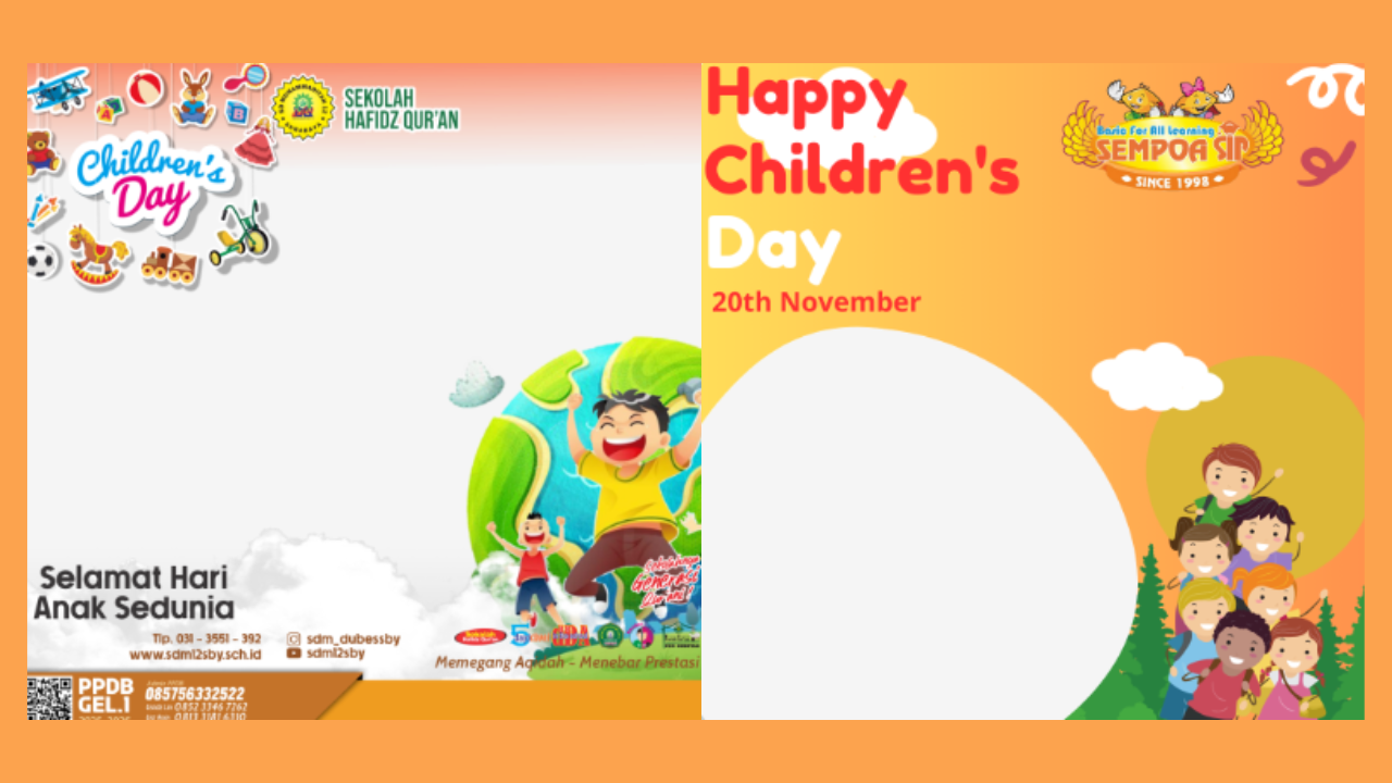 15 Twibbon Hari Anak Sedunia 2025 Gratis Lengkap Cara Pakainya, Yuk Share di Media Sosial Kamu!