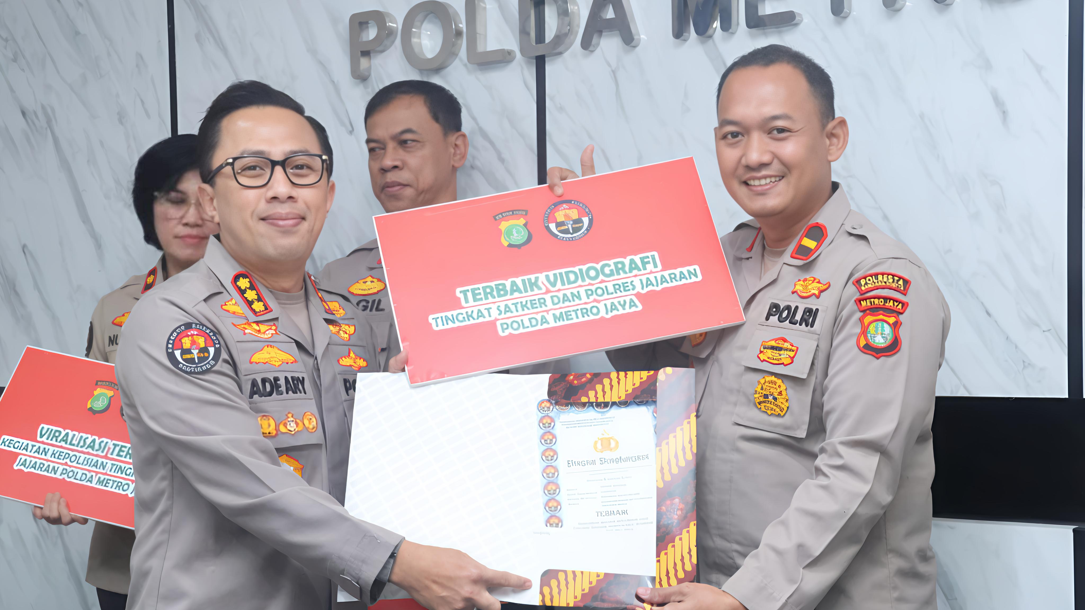 Ukir Prestasi, Humas Polresta Bandara Soetta Raih Penghargaan dari Polda Metro Jaya