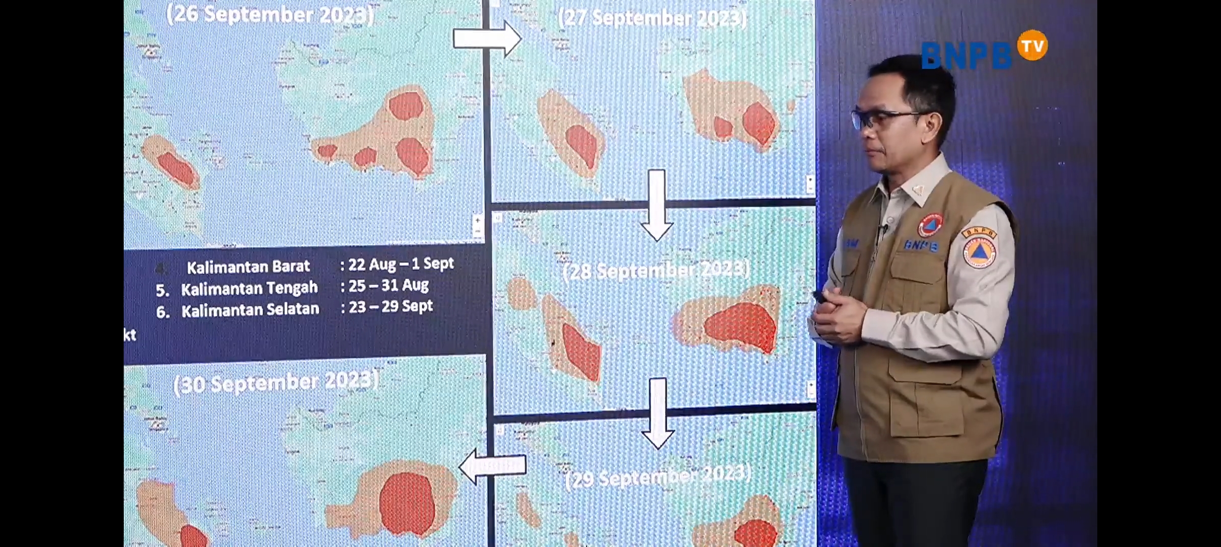 BNPB Dukung Pernyataan Menteri LHK Bahwa Tak Ada Asap yang Menyeberang ke Malaysia