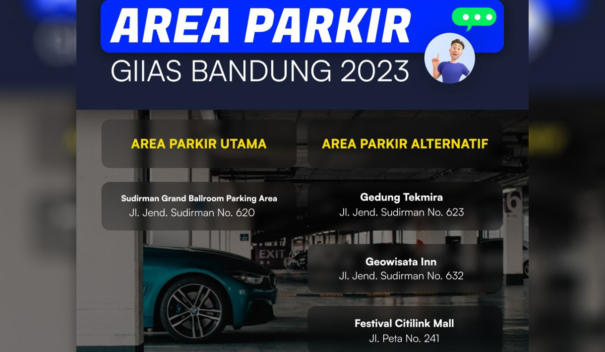Area Parkir Alternatif dan Shuttle Bus Gratis GIIAS Bandung 2023
