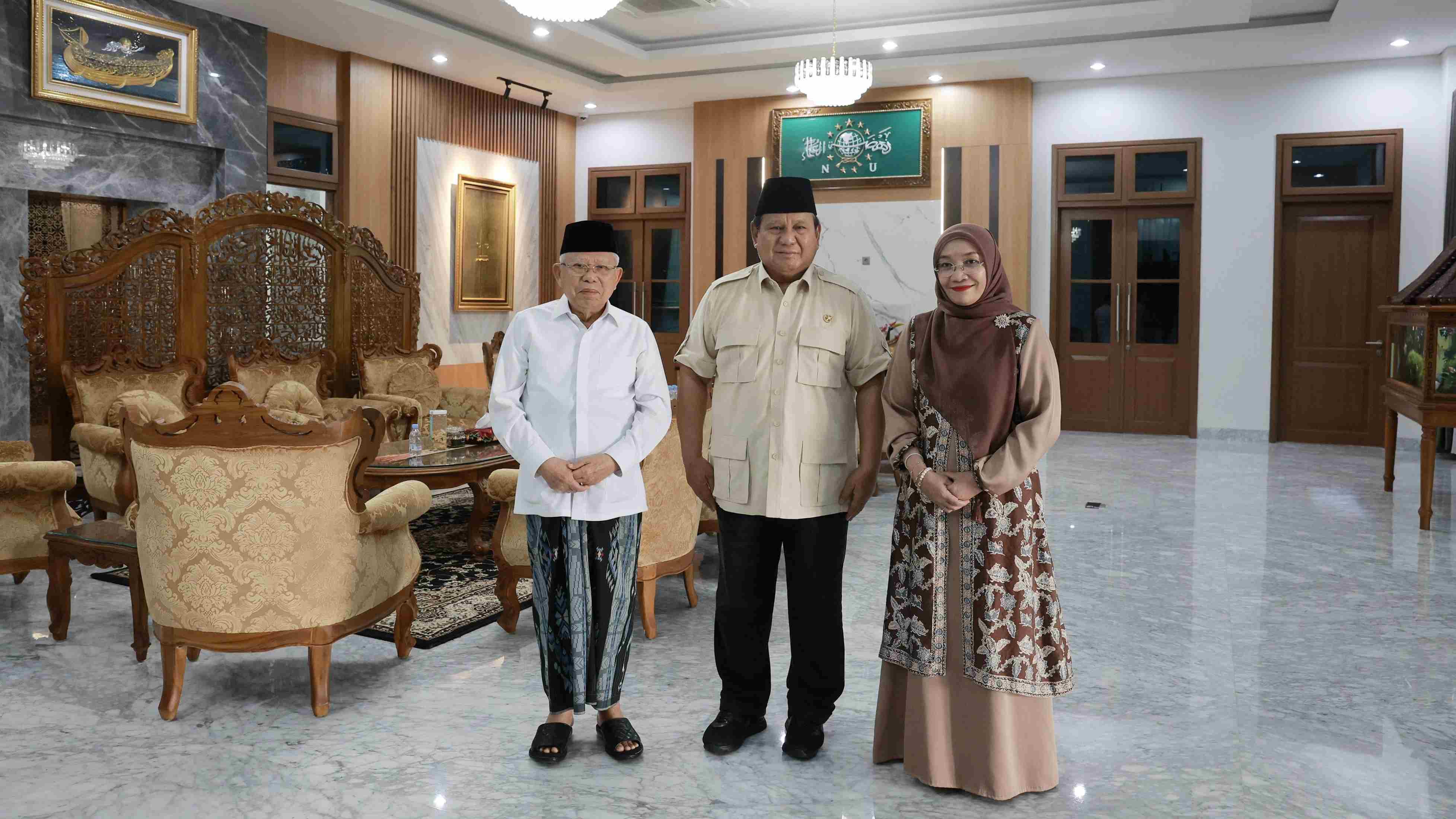 Prabowo Sambangi Kediaman Ma’ruf Amin, Seskab: Bahas Pembangunan Bangsa