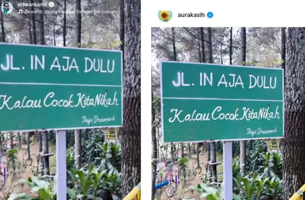 Cocoklogi Feed Instagram Aura Kasih dan Ridwan Kamil, Sama-Sama Kode 'Jalanin Aja Dulu'
