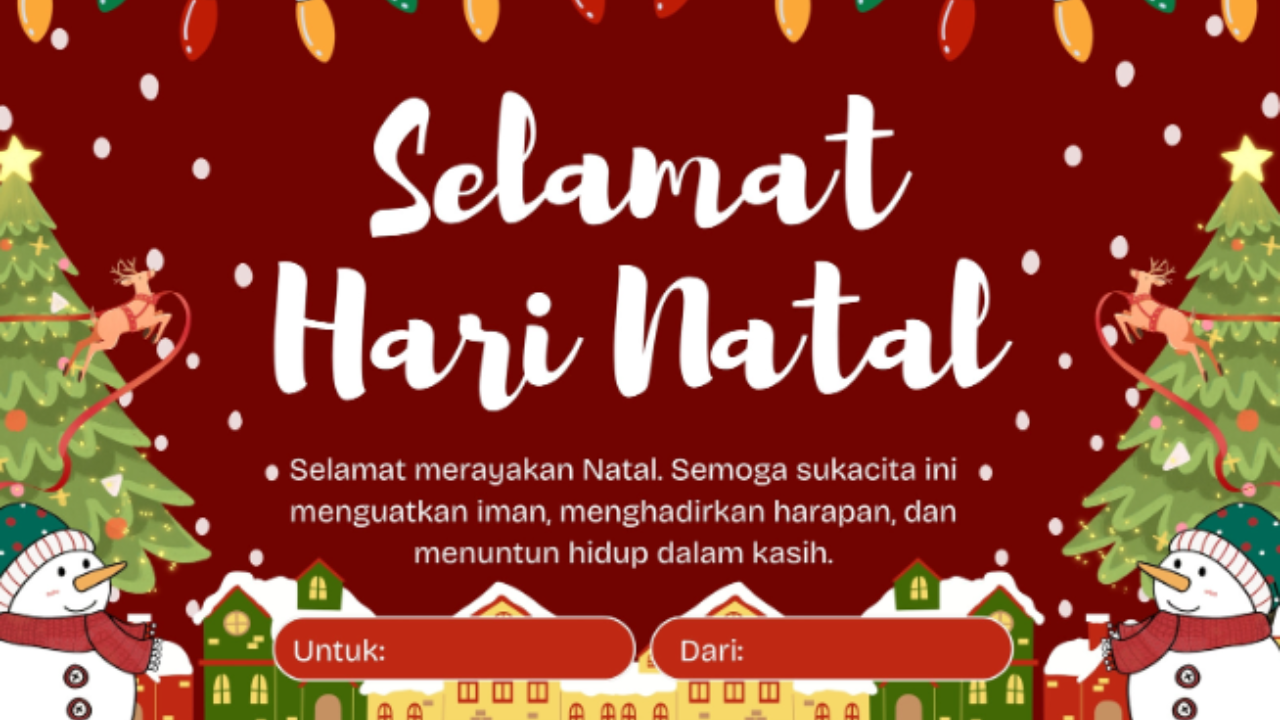 20 Link Download Kartu Ucapan Natal 2025 Gratis, Cocok Buat Pelengkap Hampers
