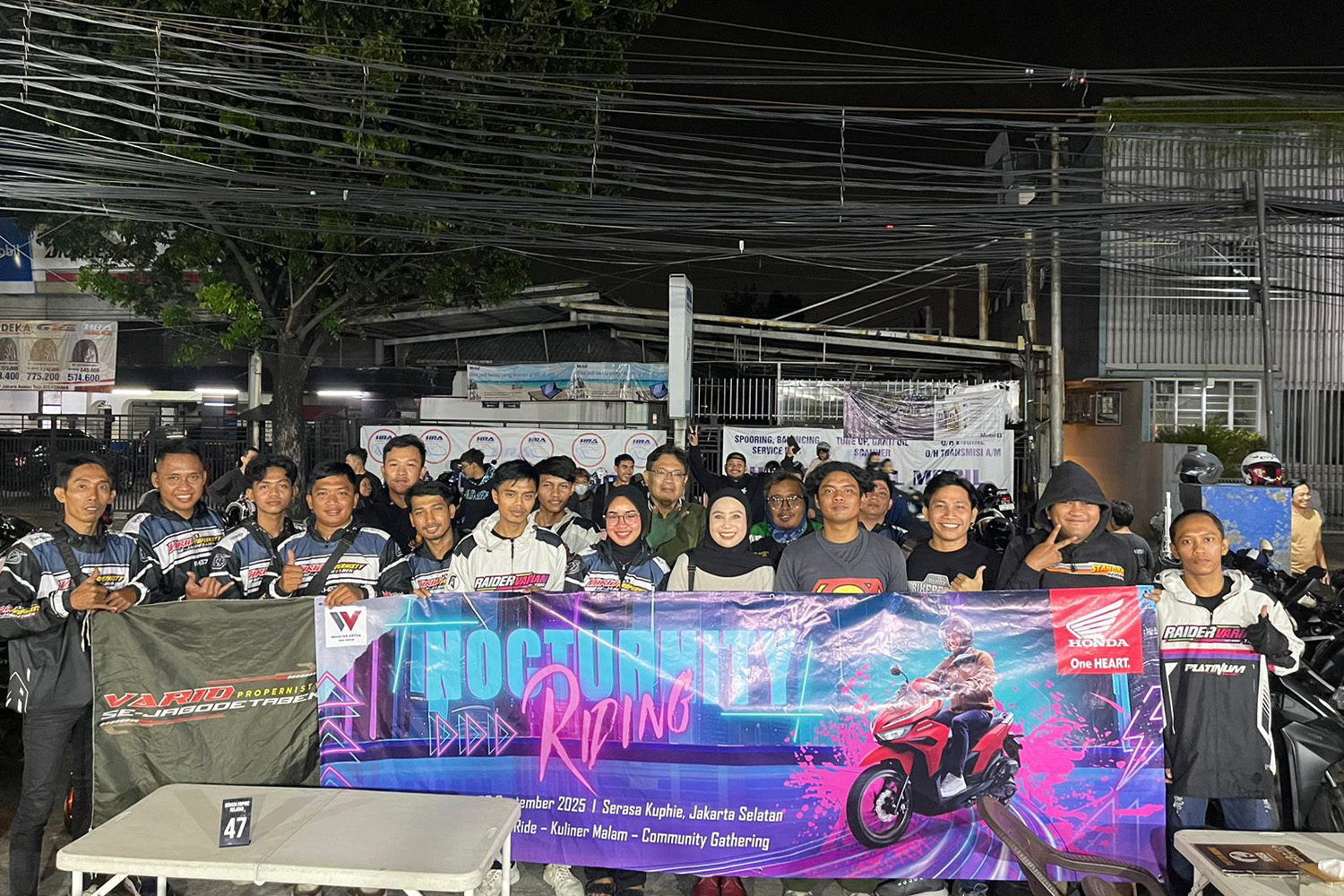 Nocturnity Riding Bareng Wahana, Komunitas Honda Vario Ngobrol Modif Juga Riding Malam