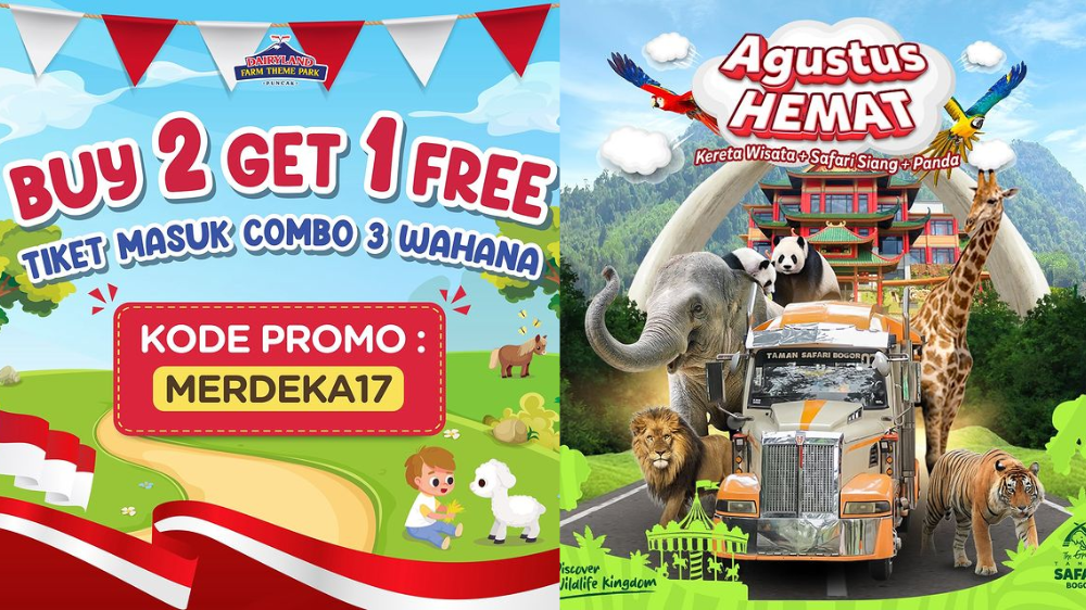 Promo Tempat Wisata di Bogor 17 Agustus 2024 Hari Kemerdekaan, Taman Safari, Cimory, hingga The Jungle