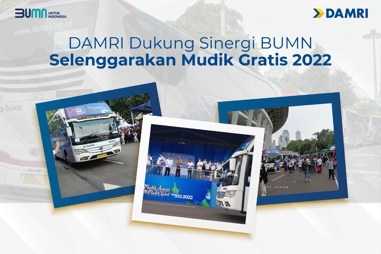 Dukung Sinergi BUMN, DAMRI Berangkatkan 10.000 Pemudik