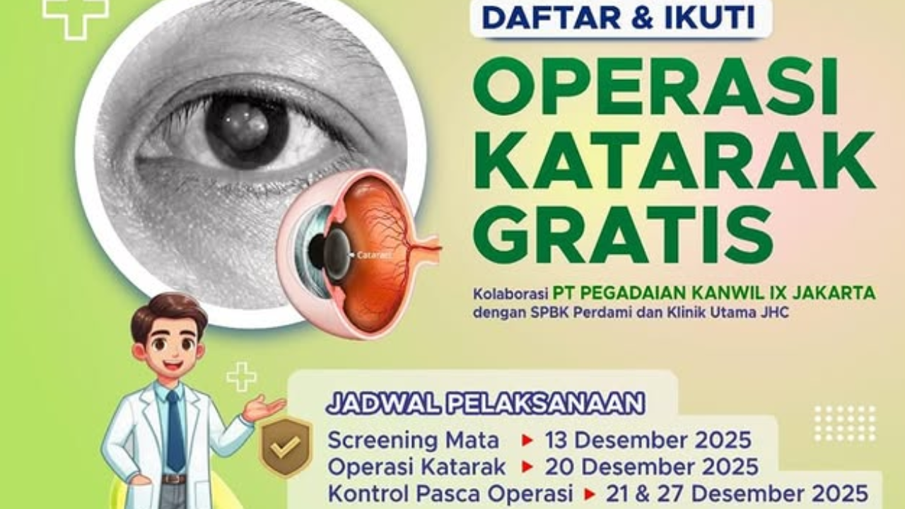 Cara Ikut Operasi Katarak Gratis 2025 di Jakarta, Cek Informasi Selengkapnya!