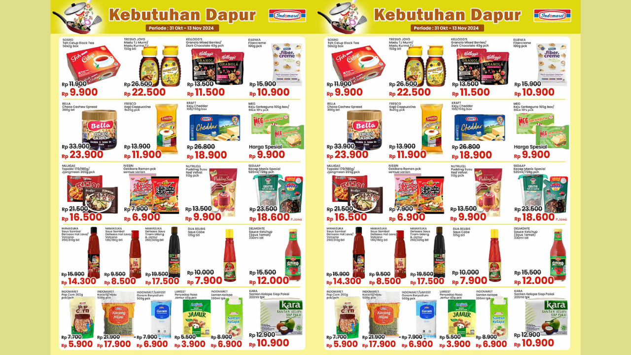 Katalog Promo JSM Indomaret 1-3 November 2024, Banjir Diskon Awal Bulan Aneka Kebutuhan Dapur Mulai Rp9.000