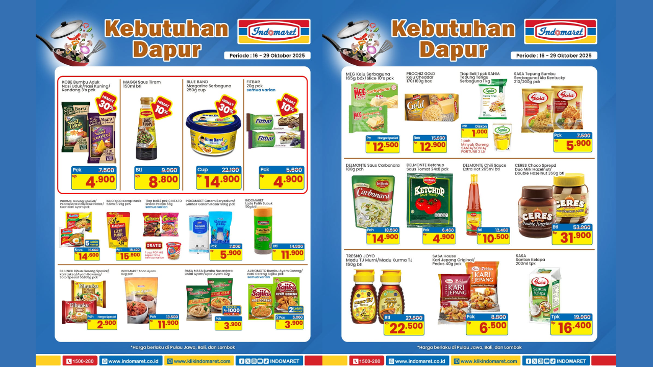 Promo Indomaret Hari ini 25 Oktober 2025, Spesial Gajian Diskon Minyak Goreng-Gula Pasir Mulai Rp16 Ribuan