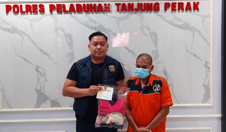 Polres Pelabuhan Tanjung Perak Tahan Ayah Tiri Cabul