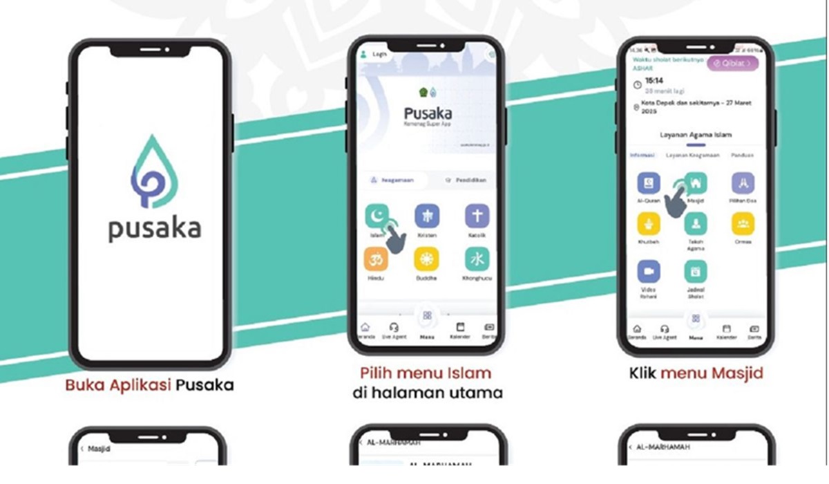 Tinggal Buka Aplikasi Pusaka Kemenag, Masjid Ramah Pemudik Terdekat Mudah Ditemukan