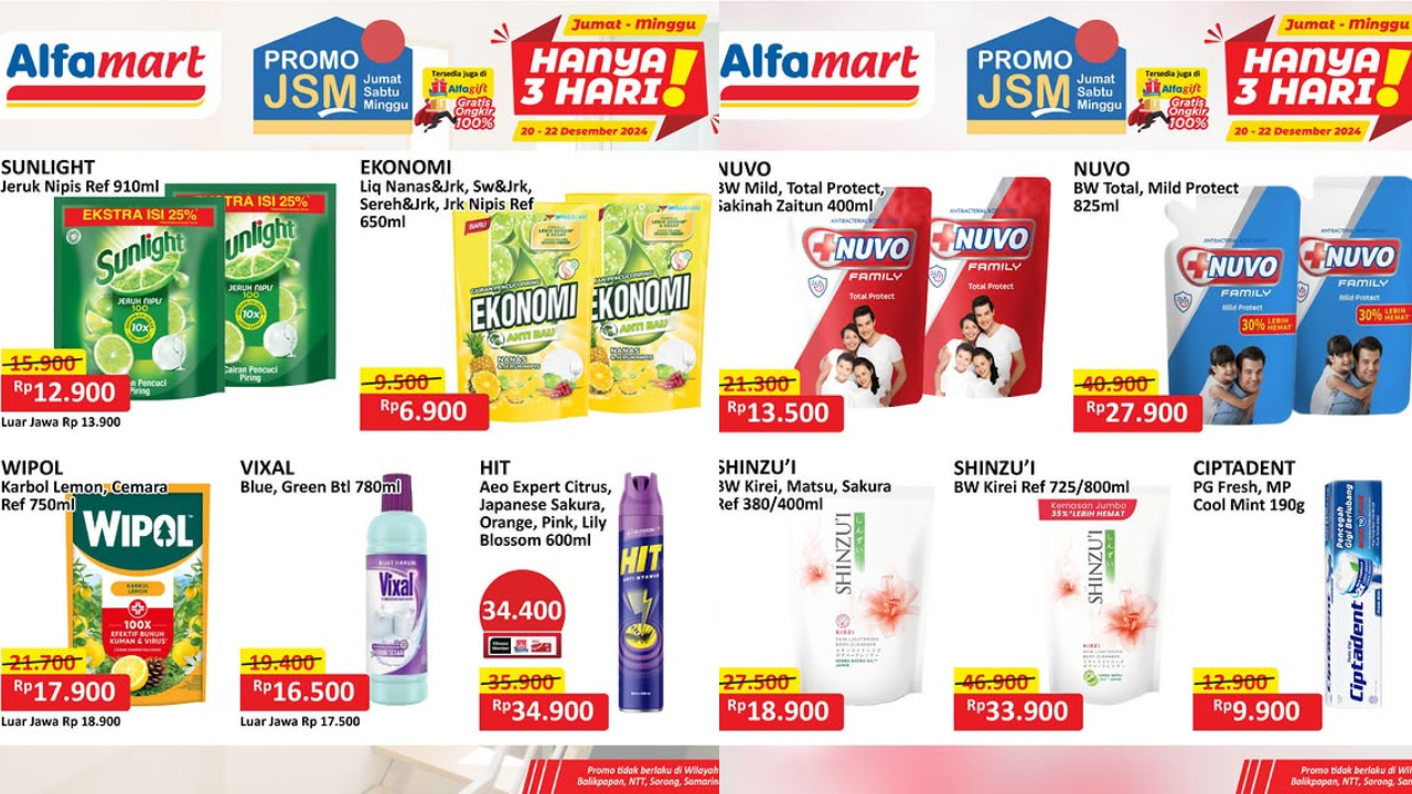 Promo Alfamart Hari Ini Terbaru 22 Desember 2024, Sabun Cuci Piring Rp6 Ribuan