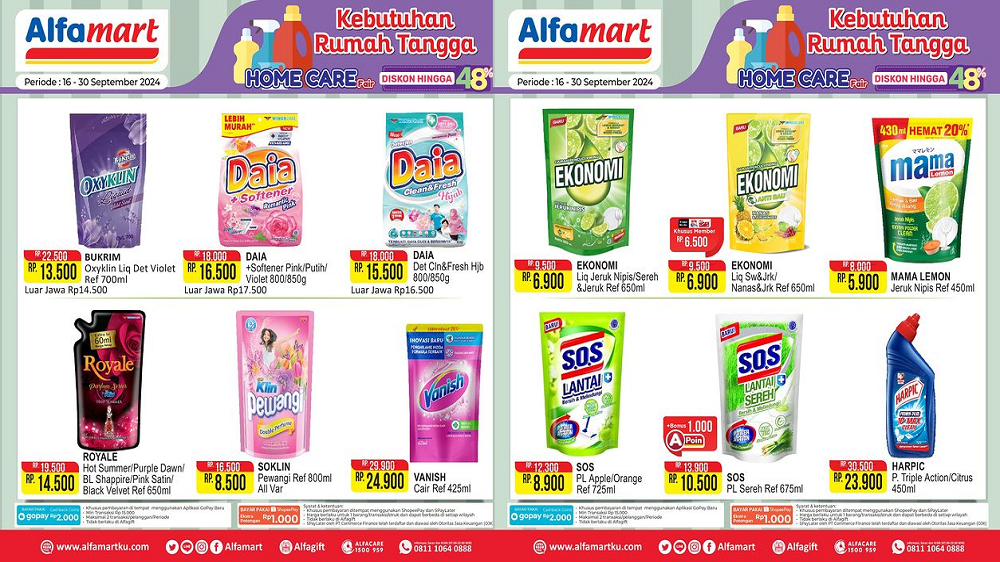 Katalog Promo Alfamart Hari Ini 19 September 2024, Diskon Soklin Pewangi Cuma Rp8 Ribuan