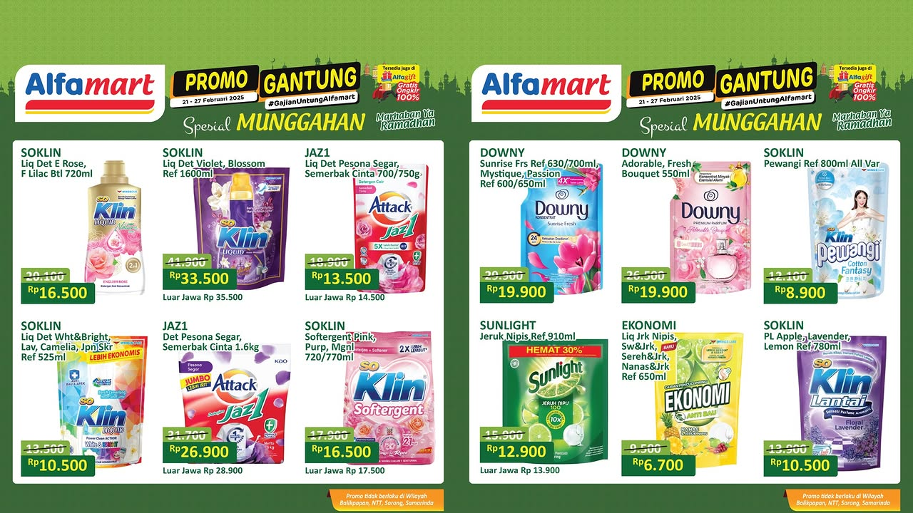 Promo Alfamart JSM Hari Ini Terbaru 23 Februari 2025, Jelang Ramadan Sunlight Cuma Rp12 Ribuan