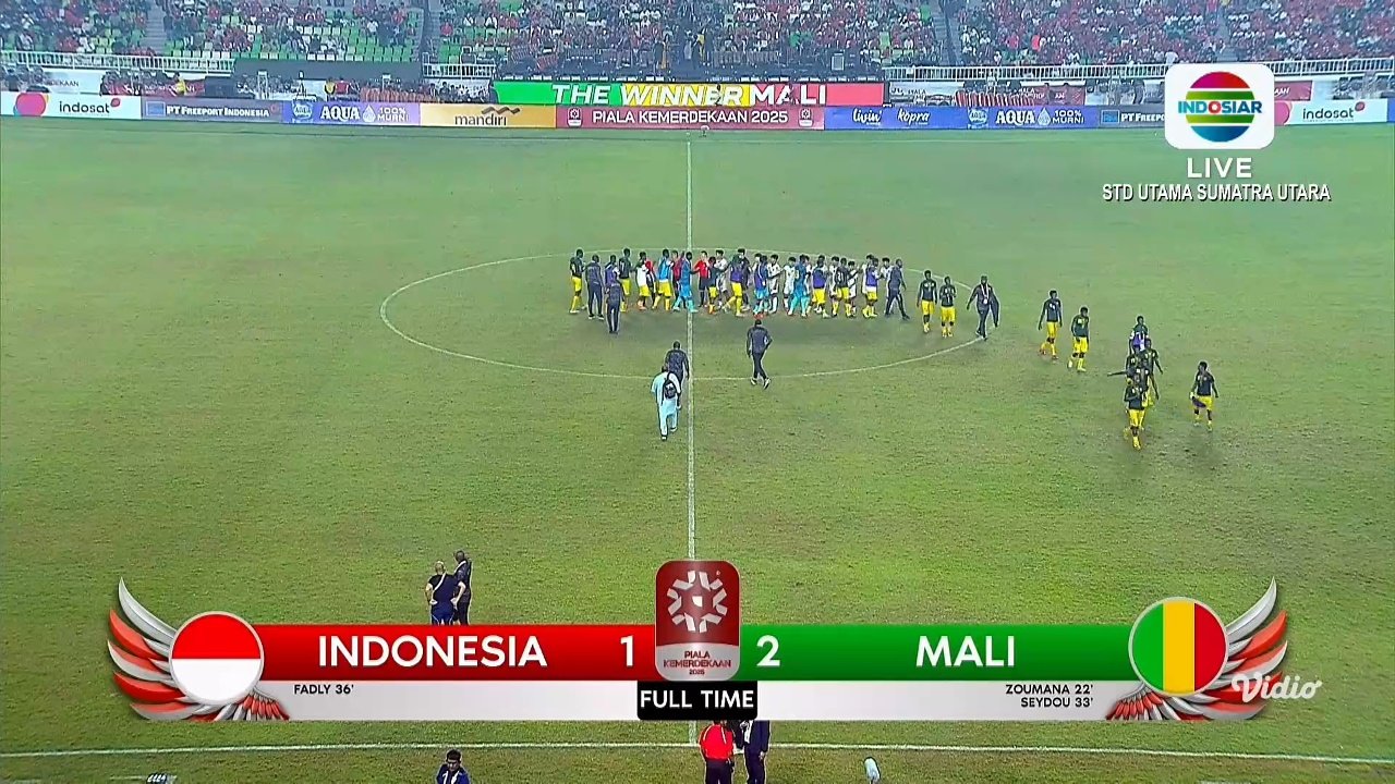 HEADS UP! Indonesia Kalah 1-2 dari Mali di Final Piala Kemerdekaan