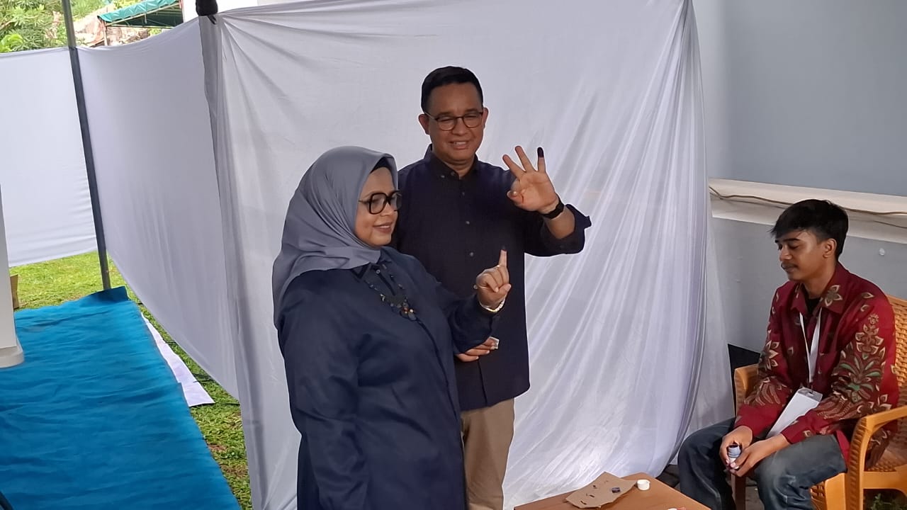 Pesan Anies Baswedan Usai Nyoblos di TPS 29 Lebak Bulus