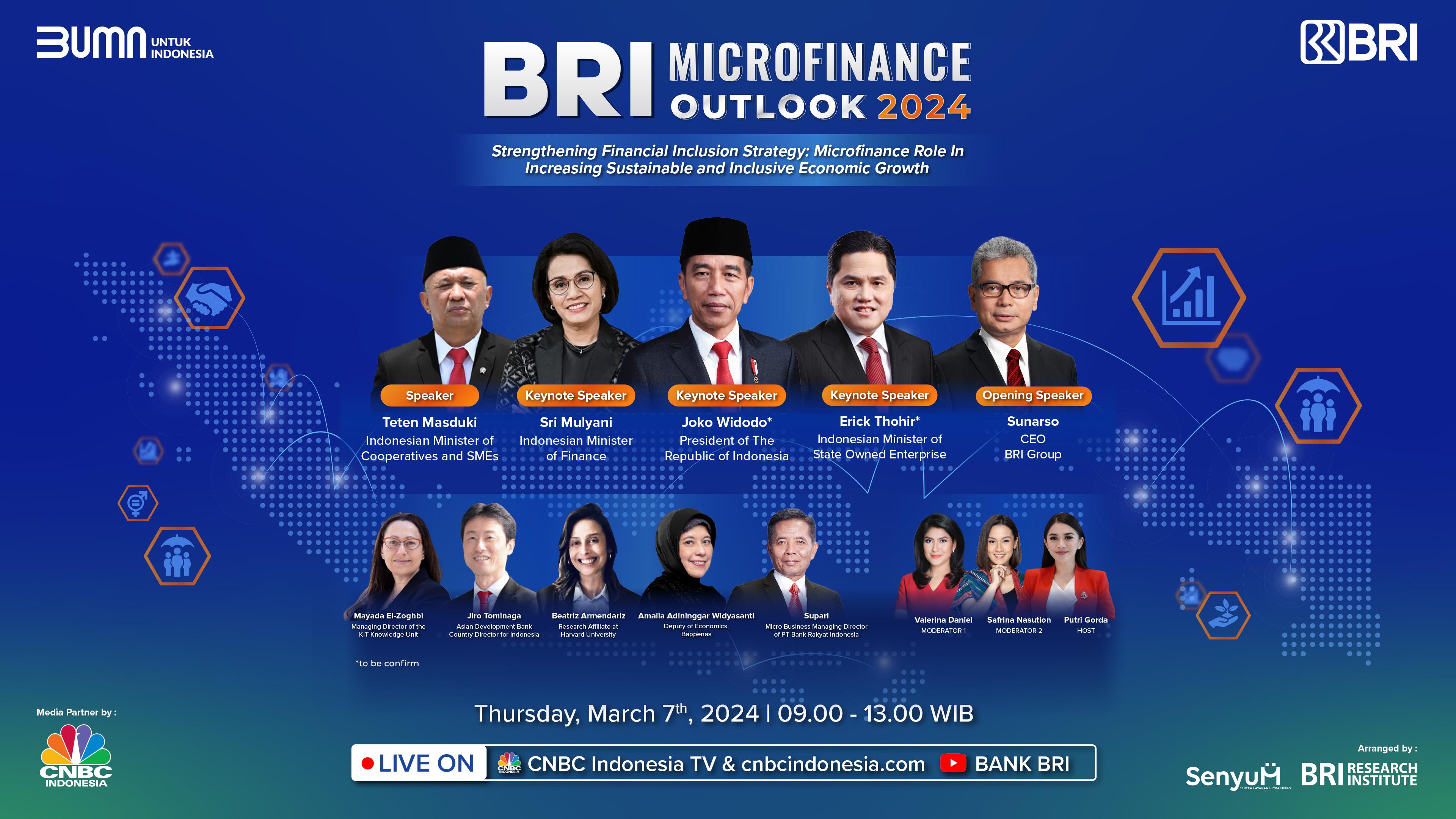 BRI Microfinance Outlook 2024 Siap Digelar, Angkat Strategi Memperkuat Inklusi Keuangan untuk Pertumbuhan Ekonomi Berkelanjutan