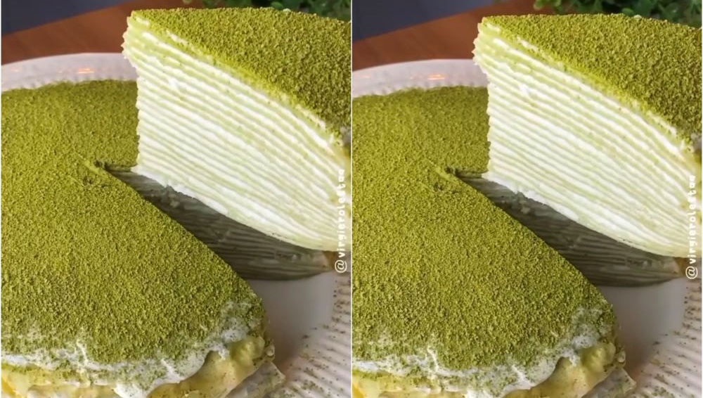 Resep ‘Matcha Crepe Cake’ yang Kekinian, Bisa Buat Sendiri di Rumah, Bun!