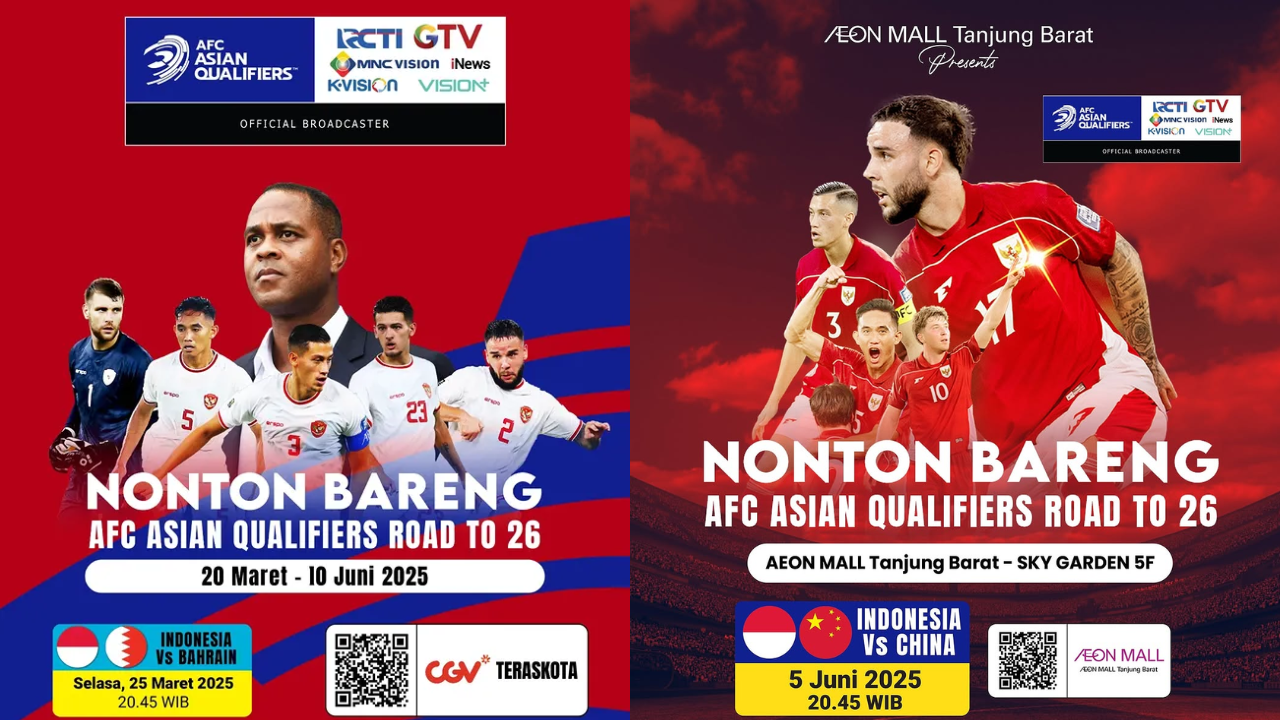 53 Lokasi Nobar Timnas Indonesia vs China di Jabodetabek, Yuk Dukung Garuda Menang