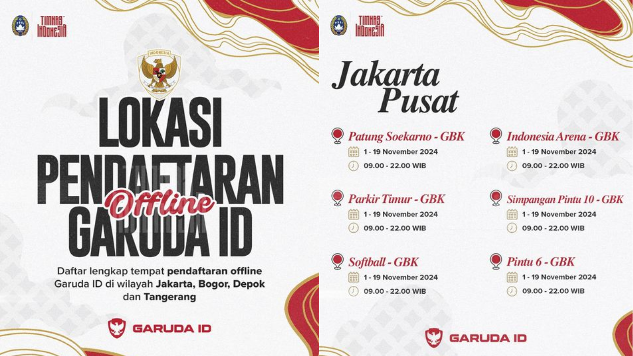 Link dan Syarat Beli Tiket Timnas Indonesia, Garuda ID Buka Lokasi Pendaftaran Offline