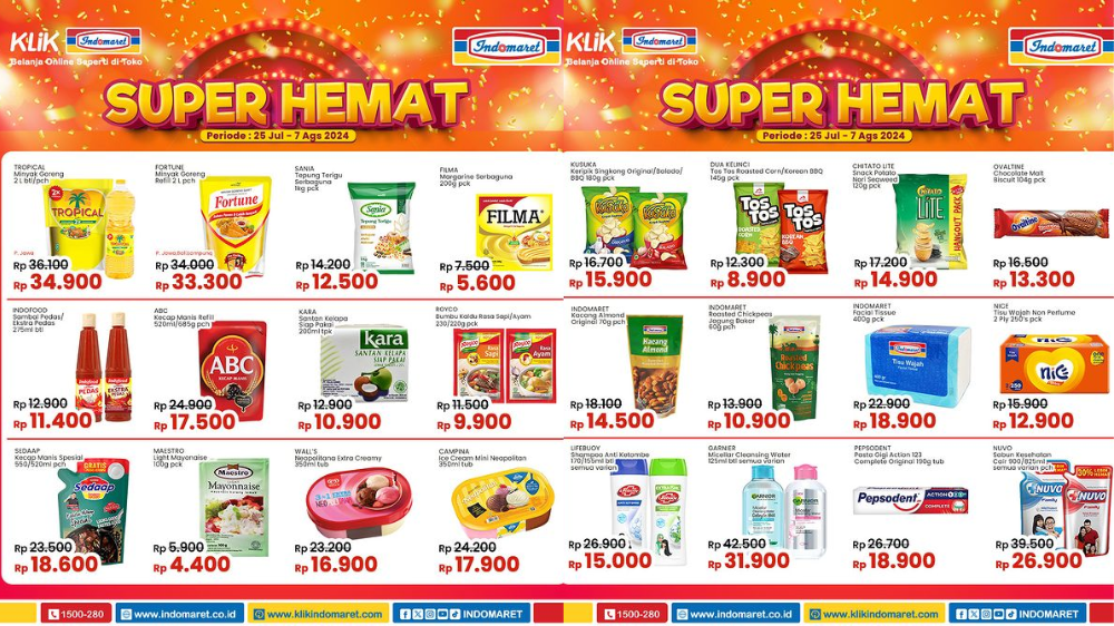 Katalog Promo Indomaret Hari ini 1 Agustus 2024, ABC Kecap Manis Refil Cuma Rp17 Ribuan