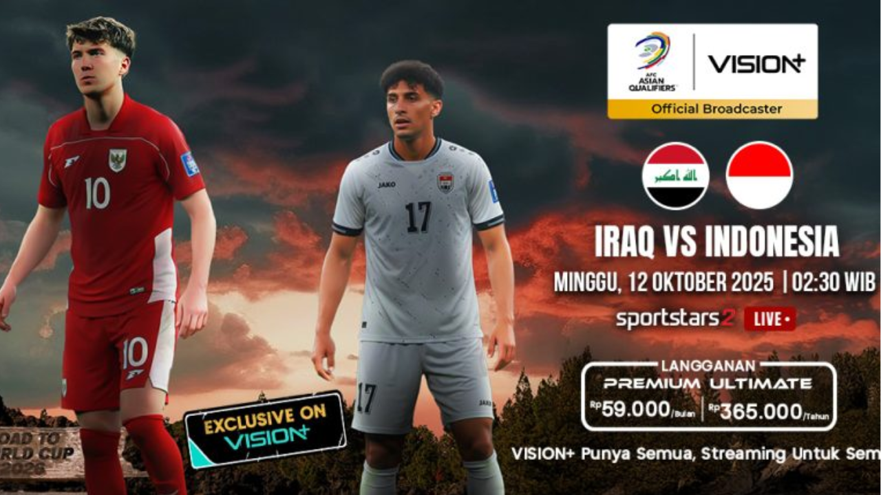 Link Live Streaming Timnas Indonesia vs Irak Kualifikasi Piala Dunia 2026, Dukung Skuad Garuda!