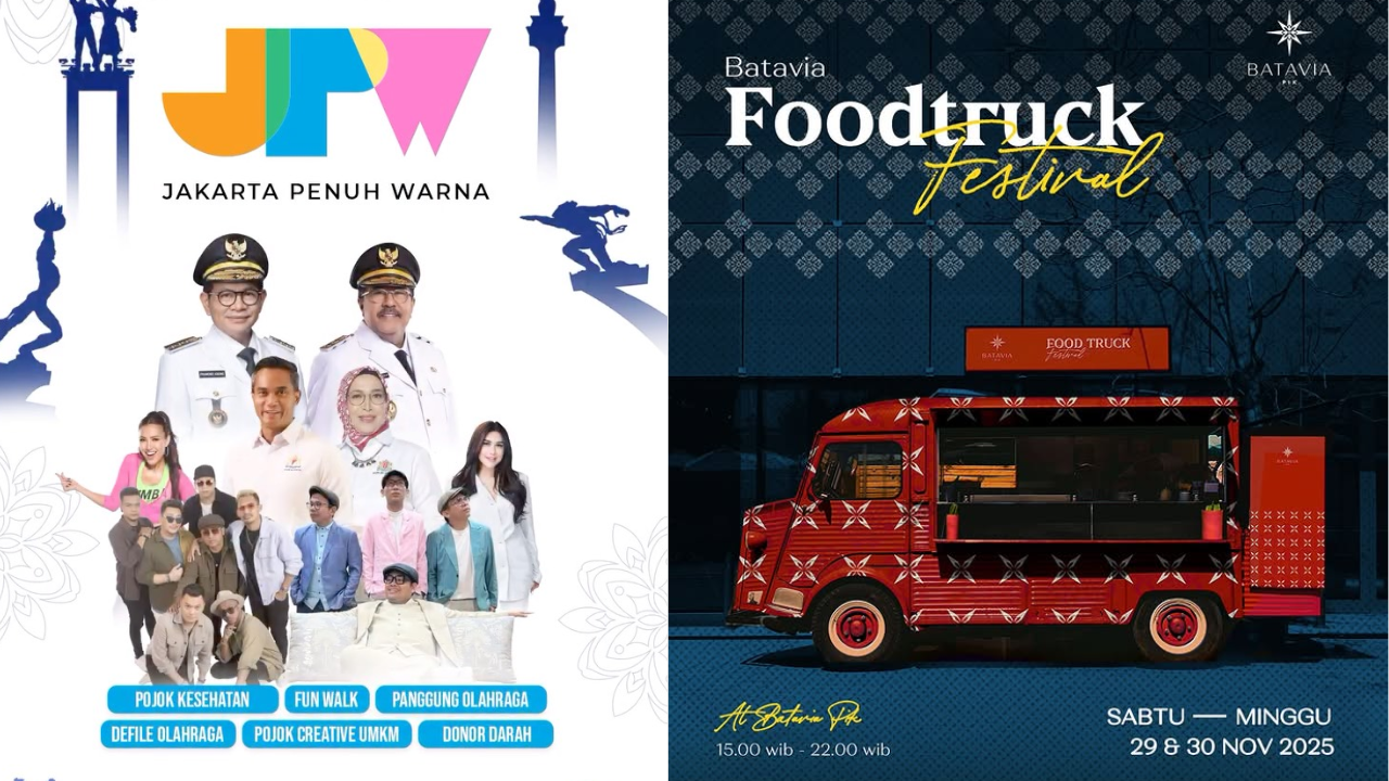 10 Event Jakarta Akhir Pekan 29-30 NOvember 2025, Akhir Bulan Banyak Hiburan Gratis