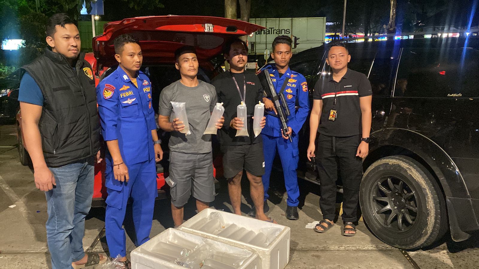 Polairud Baharkam Polri Gagalkan Penyelundupan 11.543 Ekor Benih Lobster di Sukabumi