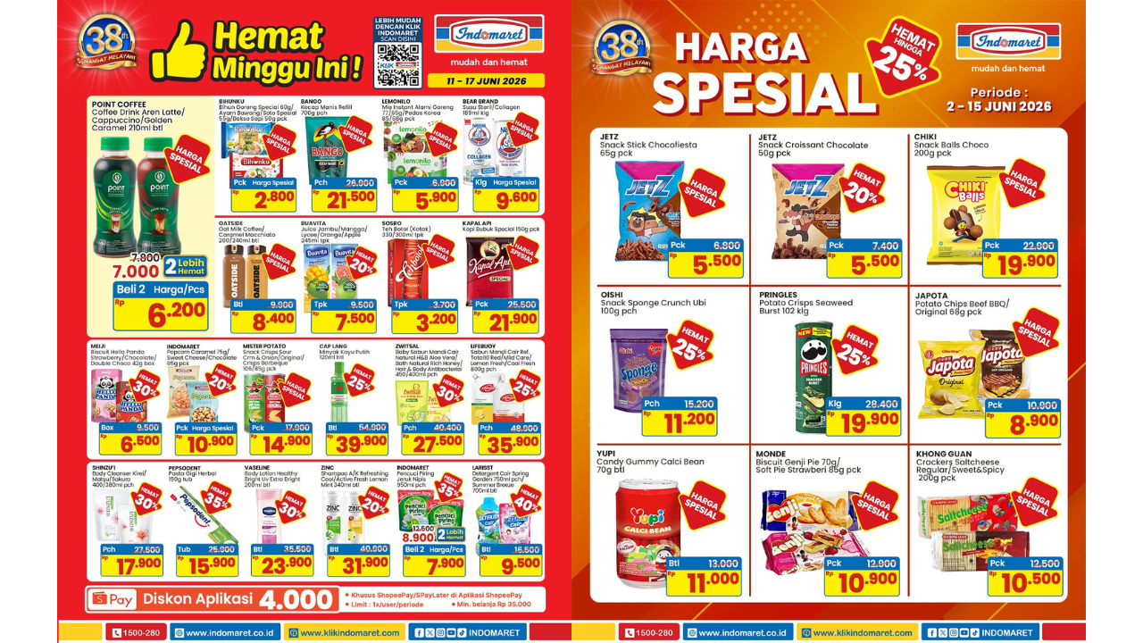Katalog Promo JSM Indomaret 12-14 Juni 2026, Diskon Sabun Mandi Cair Shinzui Cuma Rp17 Ribuan
