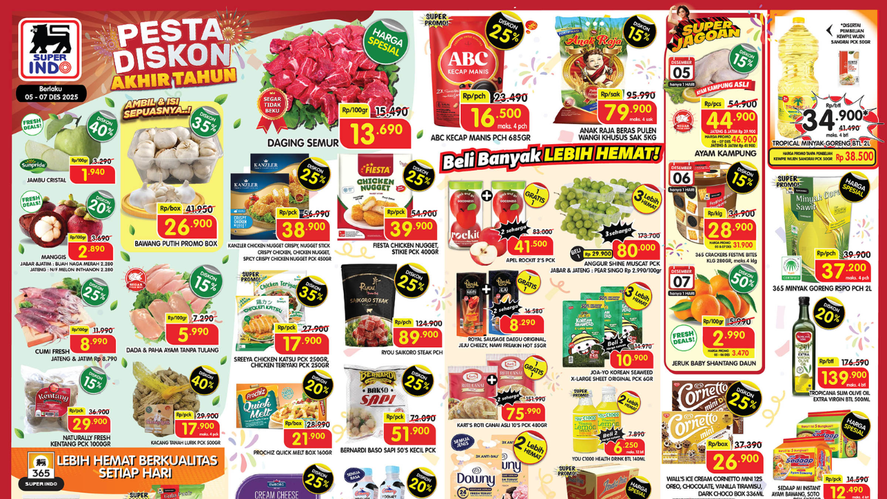 Katalog Promo JSM Superindo Terbaru Minggu Ini 5-7 Desember 2025, Awal Bulan Tropical Minyak 2L Rp34 Ribu