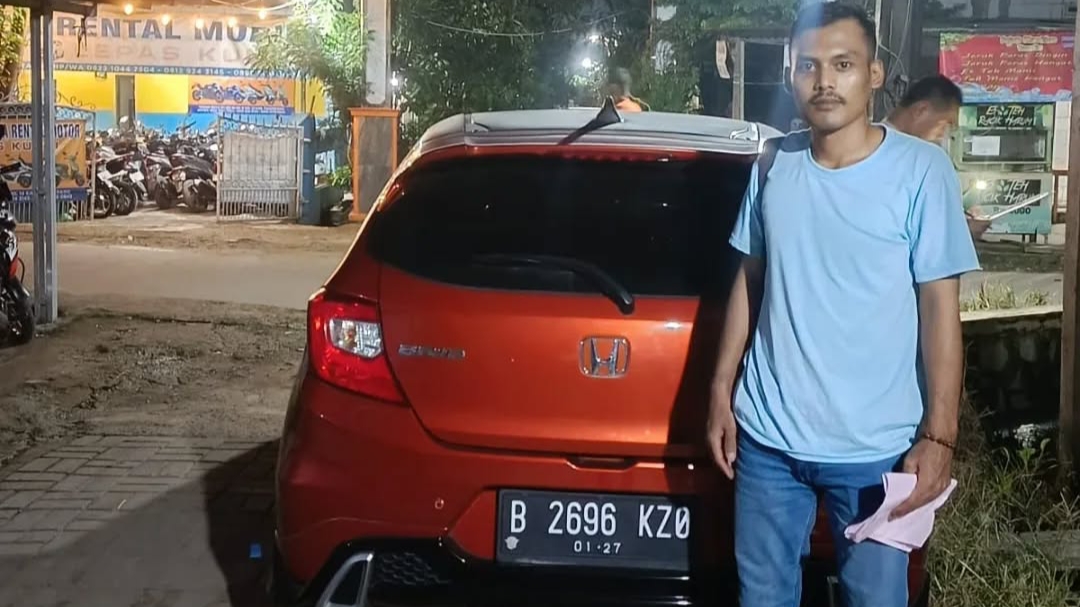 Mobil Brio Milik Bos Rental Tangerang yang Ditembak Diamankan di Polsek Cisoka